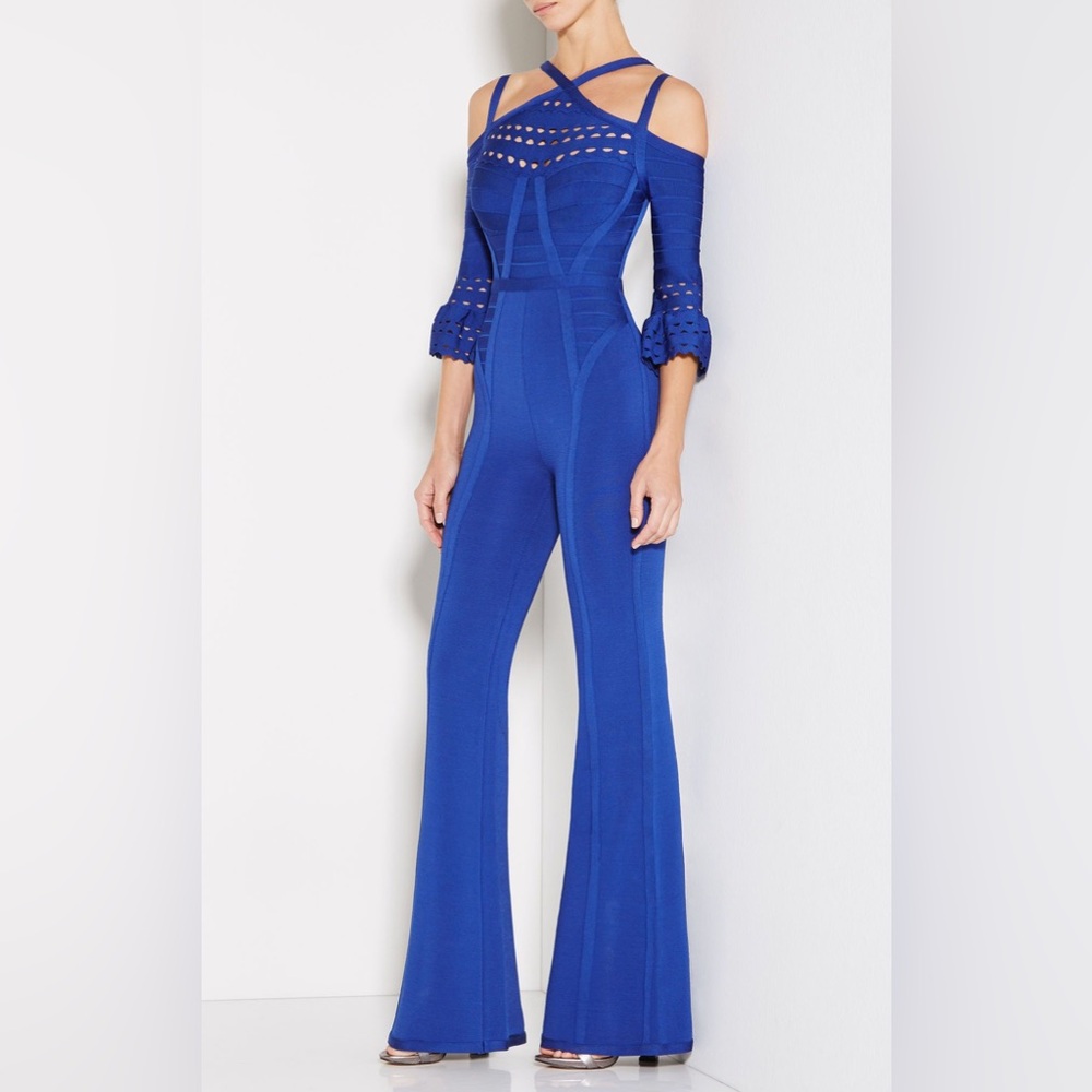 HERVE LEGE' COLD SHOULDER JUMPSUIT XS